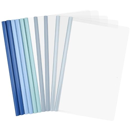 Transparente Schiebe Ordner,A4 Transparente Dokumentenordner,Ordnerschieber,A4 Bericht Abdeckungen,Schiebebinder A4,Bericht Abdeckungen Ordner mit U Schiebe Bar (Dunkles Farbschema) von Rakiuty
