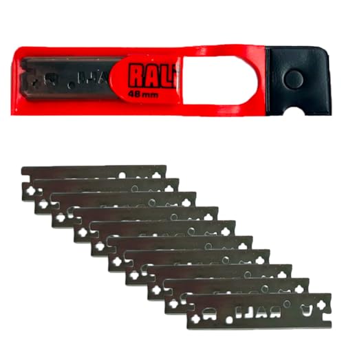 RALI Pack mit 10 Stück 48 mm Chromhobelklingen Ersatz für RALI 105, 220, 260 Hobel | Umkehrbare Bi-Cut-Klinge, Kein Schärfen mehr | Zimmermannshobelklingen für alle Holzarten RALI Pack mit 10 Stück 48 mm Chromhobelklingen Ersatz für RALI 105, 220, 260 Hobel | Umkehrbare Bi-Cut-Klinge, Kein Schärfen mehr | Zimmermannshobelklingen für alle Holzarten von Rali