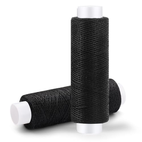 2 Stück schwarzes Nähgarn, 200 Meter schwarze Fäden zum Nähen, Polyester-Nähmaschinengarn für Handsteppen, Sticken, Basteln 2 Stück schwarzes Nähgarn, 200 Meter schwarze Fäden zum Nähen, Polyester-Nähmaschinengarn für Handsteppen, Sticken, Basteln von Ramlur