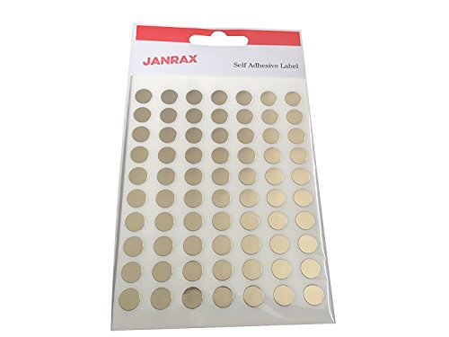 Range Wholesale 980 Labels, 8mm Durchmesser Runde, Gold, Farbcode-Aufkleber, selbstklebende Haft Farbige Punkte von Range Wholesale