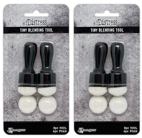 Ranger Ink TDA84990 Kleines Ranger Tim Holtz Distress Winziges Mischwerkzeug, 2 Stück, weiß, 7 x 14 cm, 9 Ranger Ink TDA84990 Kleines Ranger Tim Holtz Distress Winziges Mischwerkzeug, 2 Stück, weiß, 7 x 14 cm, 9 von Ranger