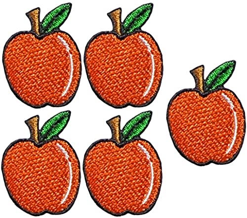 Ranger Return 5 Stück kleine süße orangefarbene Früchte süße Mini-Aufnäher zum Aufbügeln (APPL-OR MINI5) von Ranger Return