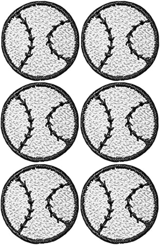Ranger Return Baseball-O-WB-MINI6 Mini-Baseball-Sport-Flicken zum Aufnähen und Aufbügeln, bestickt, Weiß / Schwarz, 6 Stück Ranger Return Baseball-O-WB-MINI6 Mini-Baseball-Sport-Flicken zum Aufnähen und Aufbügeln, bestickt, Weiß / Schwarz, 6 Stück von Ranger Return