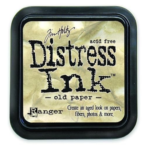 Ranger 268117 Tim Holtz Distress Ink Pad, Old Paper, 7.5 x 7.5 x 3 cm, Kunststoff von Ranger