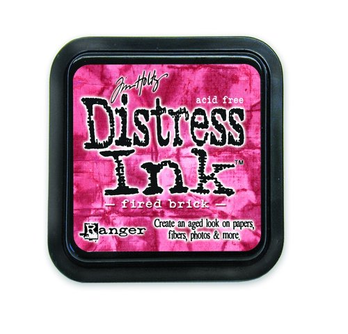 Ranger 277412 Tim Holtz Distress Ink Pad, Fired Brick, 7.5 x 7.5 x 8 cm von Ranger