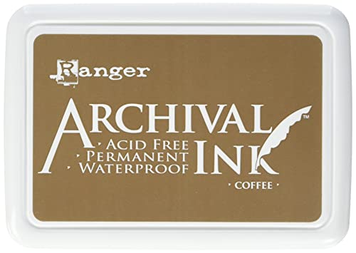 Ranger AIP-31451 Coffee Archiv-Stempelkissen, Braun, c1 von Ranger