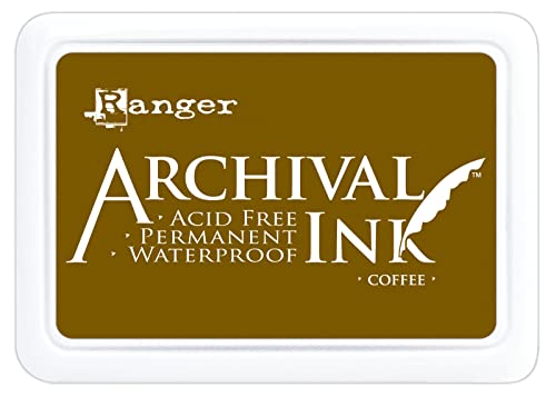 Ranger AIP-31451 Coffee Archiv-Stempelkissen, Braun, c1 von Ranger
