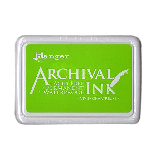 Ranger Archival Ink Pad Vivid Chartreuse, grün, synthetisches Matrial, 6.9 x 9.8 x 1.8 cm von Ranger