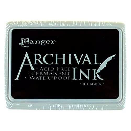 Ranger Archival Ink Pads, Schwarz-Jet Black, 6,9 x 1,8 x 9,9 cm von Ranger
