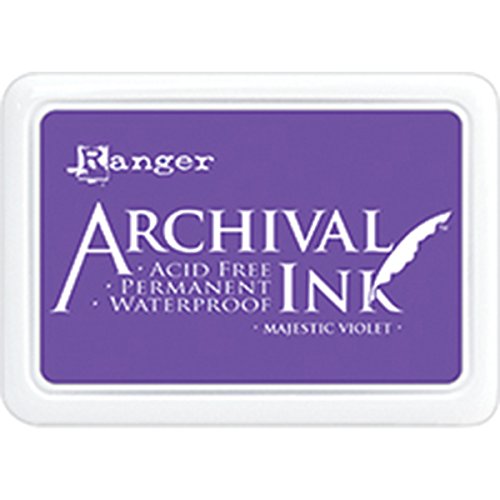Ranger Archival Stempelkissen Majestic violett, lila, synthetisches Matrial, 6.9 x 9.8 x 1.8 cm von Ranger