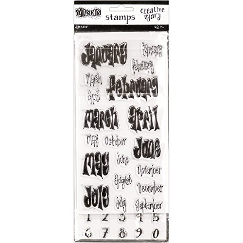 Ranger Creative Stamp Set Stempelset Dylusions Dyary, Synthetisches Material, durchsichtig, 27.9 x 11 x 1.1 cm von Ranger