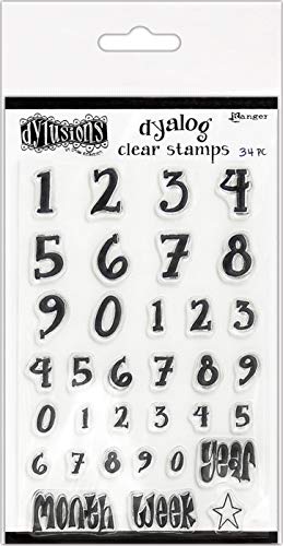 Ranger DYB65371 Dyan Reaveley's Dylusions Clear Stamps 10,2 x 20,3 cm Numerologie, Numerology, c1 von Ranger