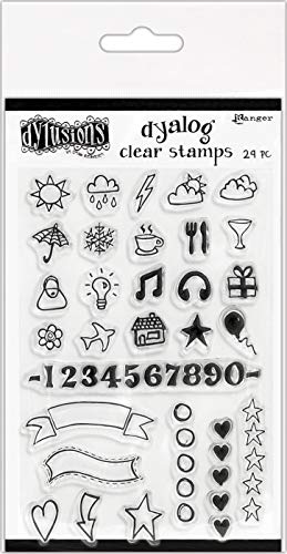 Ranger DYB65395 Dyan Reaveley's Dylusions Clear Stamps 4"X8"-The Full Package, c1 von Ranger