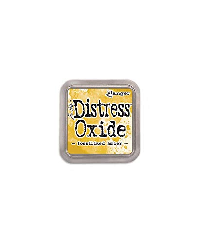 Ranger Distress Oxide Ink Pad Stempelkissen Fossilized Amber, 7.6 x 7.6 x 1.9 cm, Gelb von Ranger
