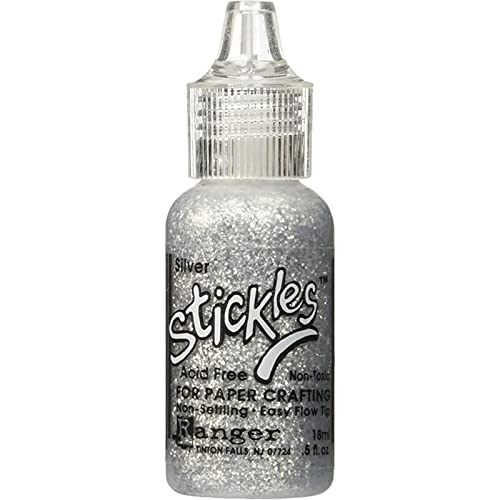 Ranger Glitter Glue-Silver Glitzer Kleber Industries Stickles, Silber, Synthetic Material, 2.5 x 2.5 x 7.1 cm von Ranger