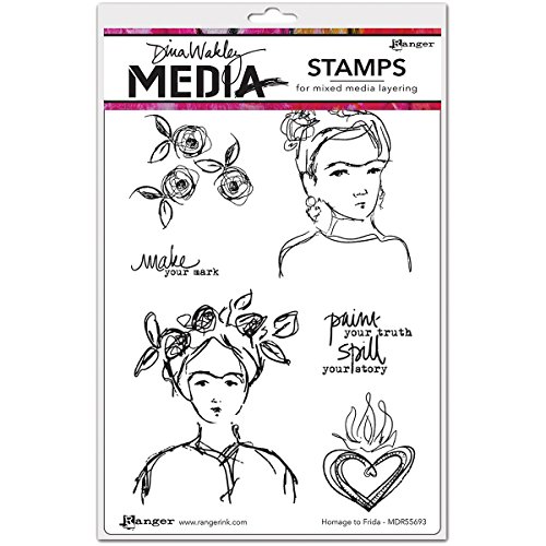 Ranger Hommage To Frida Dina Wakley Media Haftstempel 15,2 x 22,9 cm Ranger Hommage To Frida Dina Wakley Media Haftstempel 15,2 x 22,9 cm von Ranger