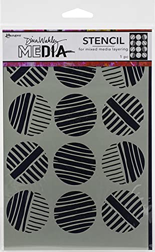 Ranger MDS74878 Stencils Lined DINA Wakley Schablonen, gefüttert, CRCL, Papier, Linierte Kreise von Ranger