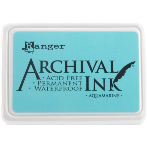 Ranger Pad Aquamarin Archival Ink Stempelkissen, Blau, c1 von Ranger
