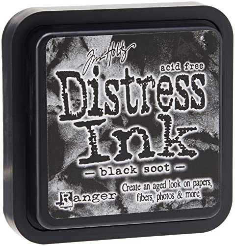 Ranger TIM19541 Tim Holtz Distress Stempelkissen, Schwarzruß, 7,5 x 7,5 x 7 cm, Black Soot Ranger TIM19541 Tim Holtz Distress Stempelkissen, Schwarzruß, 7,5 x 7,5 x 7 cm, Black Soot von Ranger