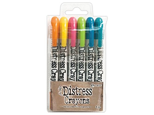 Ranger Tim Holtz Distress Crayon Stifte Set Nr 1, Synthetic Material, Mehrfarbig, 6 Stück (1er Pack) von Ranger