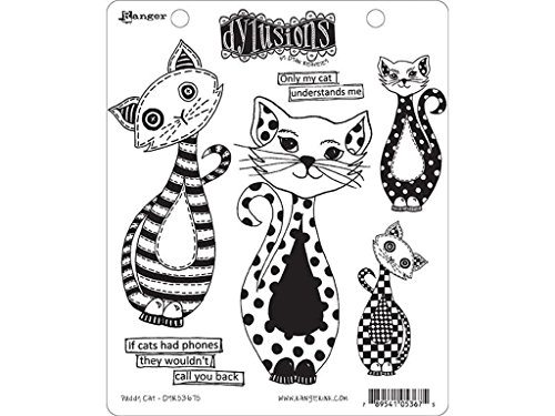 Ranger DR Stamps Cat Dylusions Stempel-Set Puddy, Katze, Synthetisches Matrial, Mehrfarbig, 24.4 x 17.7 x 0.7 cm von Ranger