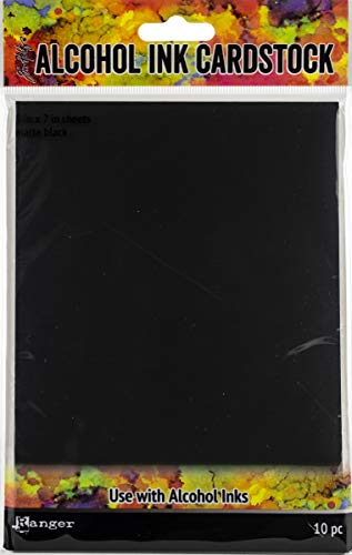 Tim Holtz Alkoholtinte, Karton, 12,7 x 17,8 cm, 10 Stück, schwarz matt Tim Holtz Alkoholtinte, Karton, 12,7 x 17,8 cm, 10 Stück, schwarz matt von Ranger