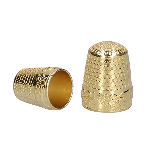 Rankomu 10 Stück Nähfingerhüte aus Metall – Fingerkuppenschutz für Nähen, Sticken & Handarbeiten – Antirutsch, Rostfrei & Langlebig (Gold) von Rankomu