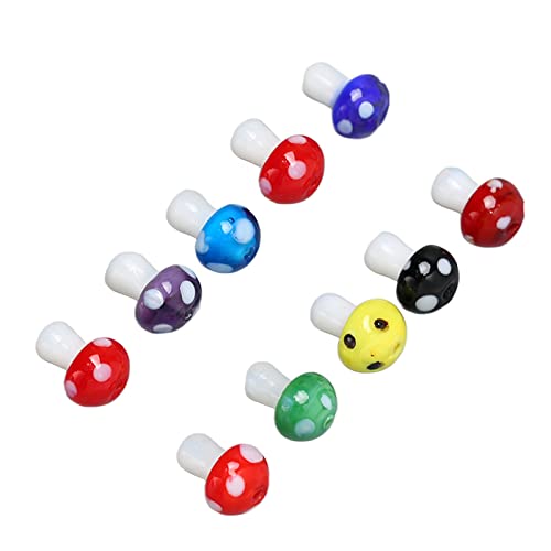 Rankomu Pilzperlen für Schmuck, Pilzperlen, 50 Stück, 14 x 10 mm, dekorative Glasur, Armband, Perlen, 1,55 mm Loch, farbig, DIY-Schmuckherstellungszubehör Rankomu Pilzperlen für Schmuck, Pilzperlen, 50 Stück, 14 x 10 mm, dekorative Glasur, Armband, Perlen, 1,55 mm Loch, farbig, DIY-Schmuckherstellungszubehör von Rankomu