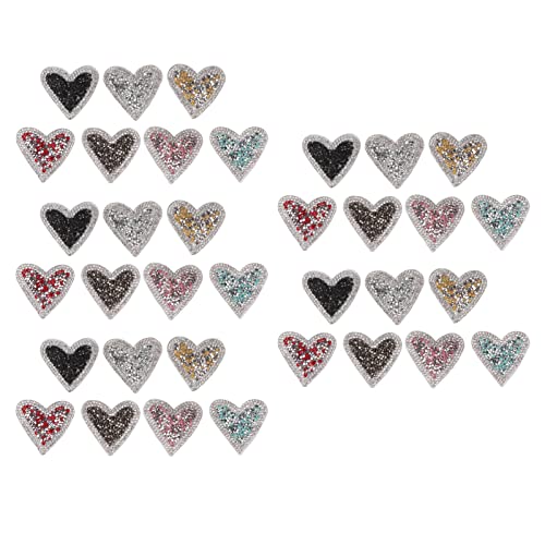 Rankomu Strass-Aufnäher in Herzform, glitzernd, zum Aufbügeln, Applikationen für Kleidung, Schuhe, Hüte, Handyschalen, Bastelprojekte, 35 Stück, mehrfarbig, 60_x_180_cm Rankomu Strass-Aufnäher in Herzform, glitzernd, zum Aufbügeln, Applikationen für Kleidung, Schuhe, Hüte, Handyschalen, Bastelprojekte, 35 Stück, mehrfarbig, 60_x_180_cm von Rankomu