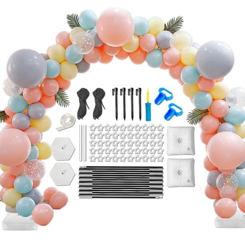 Ballon Set, Ballonbogen Gestell Mit Fuß, Wiederverwendbar Ballonbogen Gestell Für Hochzeit, Einstellbare Luftballon Mit Ständer, Verstellbarer Girlandständer Hochzeitsdekorationskit von Ranley