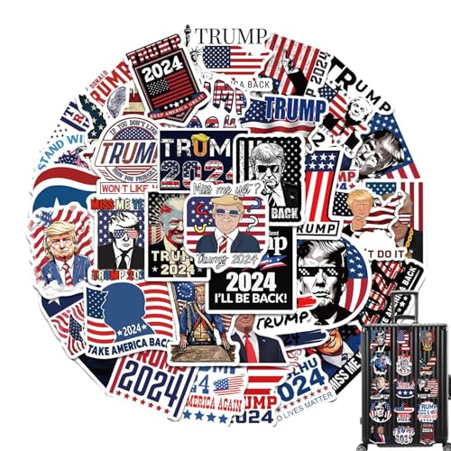 Ranley US-Präsidentschaftsaufkleber, US-Wahlaufkleber 2024-50 Stück lustige Trump Biden Wahlaufkleber - Scrapbooking-Briefpapier, saisonale Dekorationen für Autos, LKWs, Fenster, Wände, von Ranley