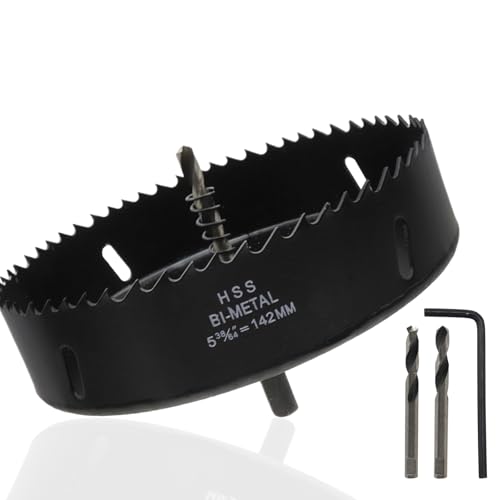 Rannb 142 mm Lochsäge, Bimetall-Lochschneider mit Bohrer, Lochbohrschneider für Multi-Material von Rannb