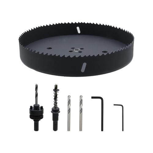 Rannb 216 mm Lochsäge, Bimetall-Lochschneider mit Dreiecksschaft für Holz, Metall und Trockenbau von Rannb
