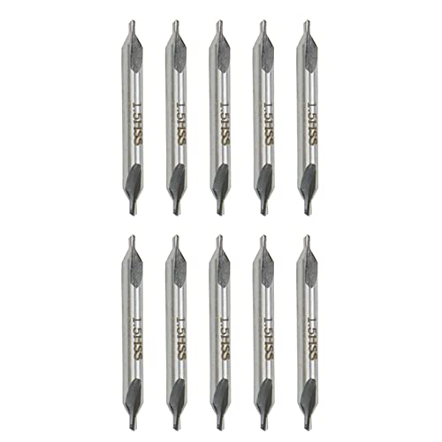 Rannb Zentrierbohrer, 1,5 mm Spitzendurchmesser, HSS Zentralbohrer, Kegelsenker, Werkzeuge für Drehmaschine, Metallbearbeitung, 10 Stück Rannb Zentrierbohrer, 1,5 mm Spitzendurchmesser, HSS Zentralbohrer, Kegelsenker, Werkzeuge für Drehmaschine, Metallbearbeitung, 10 Stück von Rannb