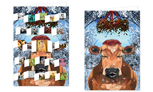 RASW102 - " Der Kuss " Adventskalender-Doppelkarte - 12,5 x 18,5 cm mit hochwertigem Kuvert von Rannenberg & Friends