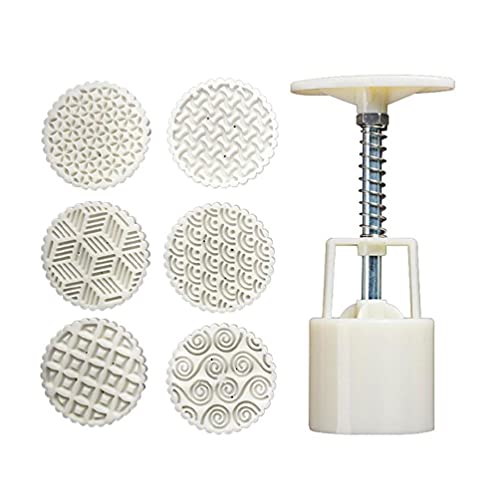 Ranuw Mondkuchenformen, japanische Streifenlinienform, Handdruck, Mondkuchen-Ausstecher für Küche, Backen, Kekse, Gadgets, Mondkuchenstempel, 6 Stück, 50 g Ranuw Mondkuchenformen, japanische Streifenlinienform, Handdruck, Mondkuchen-Ausstecher für Küche, Backen, Kekse, Gadgets, Mondkuchenstempel, 6 Stück, 50 g von Ranuw