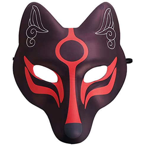 Ranuw Pu Leder Füchse Party Japanische Cosplay Maske Maskerade Festival Cosplay Kostüm Prons Zubehör Maskerade Bilder von Ranuw