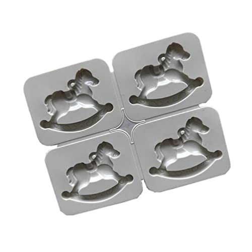 Silikonform für Schokolade, Süßigkeiten, Zucker, Handwerk, Schaukelpferd, Kaugummi, Kuchendekoration, Werkzeuge, Familienkunst, Silikonform, Seife, Kerzen, 3D-Kit, Kerzenherstellung, 4 Stück Silikonform für Schokolade, Süßigkeiten, Zucker, Handwerk, Schaukelpferd, Kaugummi, Kuchendekoration, Werkzeuge, Familienkunst, Silikonform, Seife, Kerzen, 3D-Kit, Kerzenherstellung, 4 Stück von Ranuw