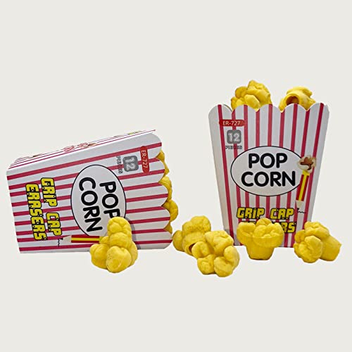 Ranvi 48 Stück Popcorn-Radiergummis, Mini-Radiergummis für Kinder, Preis, Party, Karneval und Schulbedarf von Ranvi