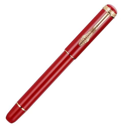 Ranvi Jinhao 025 Füllfederhalter mit Schlangenclip und Tintenkonverter, extrafeine Feder, Rot Ranvi Jinhao 025 Füllfederhalter mit Schlangenclip und Tintenkonverter, extrafeine Feder, Rot von Ranvi