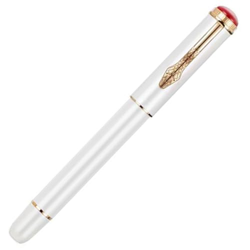 Ranvi Jinhao 025 Füllfederhalter mit Schlangenclip und Tintenkonverter, feine Feder, Weiß Ranvi Jinhao 025 Füllfederhalter mit Schlangenclip und Tintenkonverter, feine Feder, Weiß von Ranvi