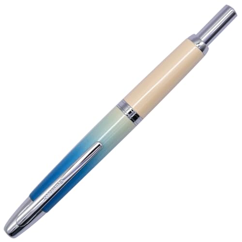 Ranvi Jinhao 10 Press Füllfederhalter, Metall-Druckfeder, extrafeine Feder mit Tintenkonverter (Hellblau) von Ranvi