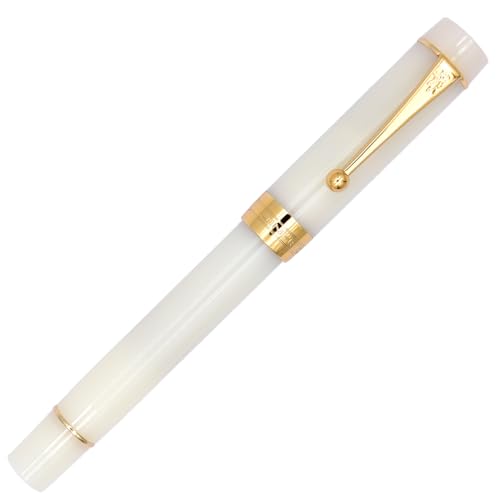 Ranvi Jinhao 100 Füllfederhalter, Extrafeine Feder, Goldbesatz, Kugelclip, Weiß von Ranvi