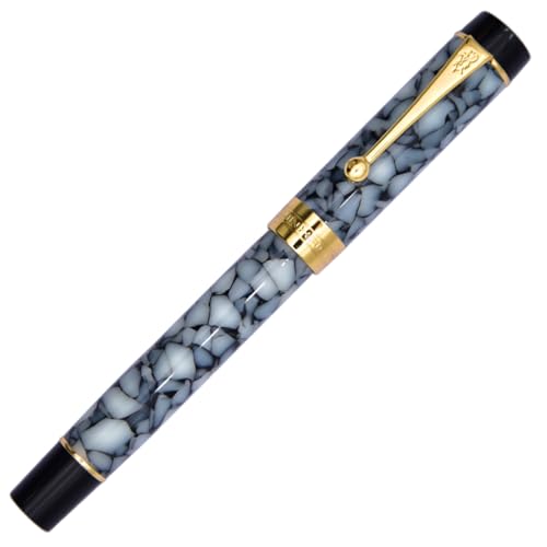 Ranvi Jinhao 100 Füllfederhalter, Feine Feder, Goldbesatz, Kugelklemme, Schwarz-Marmor Ranvi Jinhao 100 Füllfederhalter, Feine Feder, Goldbesatz, Kugelklemme, Schwarz-Marmor von Ranvi