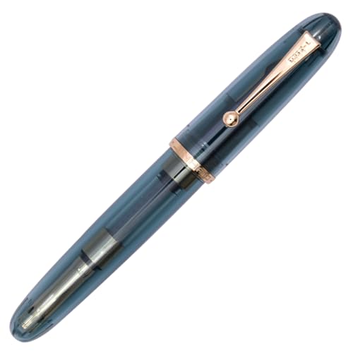 Ranvi Jinhao 9019 Füllfederhalter, mittlere Feder, mit Konverter (transparent blau) von Ranvi