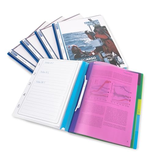Rapesco 0668 Mehrteiliger Schnellhefter, A4, Transparent mit Farbigen Trennblättern, 5er-Pack Rapesco 0668 Mehrteiliger Schnellhefter, A4, Transparent mit Farbigen Trennblättern, 5er-Pack von Rapesco