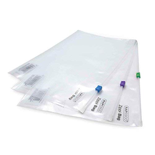 Rapesco 0978 Reißverschlussbeutel mit Kunststoffreißverschluss, Transparent, A4+, 5 Stück Rapesco 0978 Reißverschlussbeutel mit Kunststoffreißverschluss, Transparent, A4+, 5 Stück von Rapesco