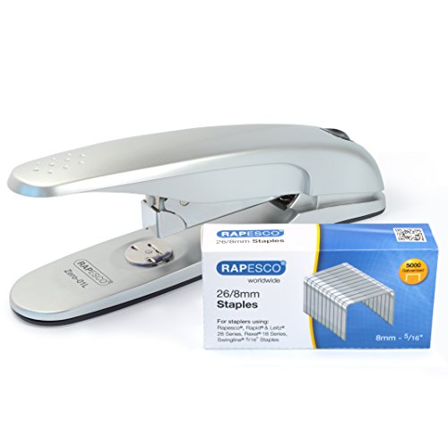 Rapesco 1279 Hefter-Set Zero-01L Bürohefter, 50 Blatt Heftleistung, und 5000 Stück 26/8mm Heftklammern, Silber Rapesco 1279 Hefter-Set Zero-01L Bürohefter, 50 Blatt Heftleistung, und 5000 Stück 26/8mm Heftklammern, Silber von Rapesco