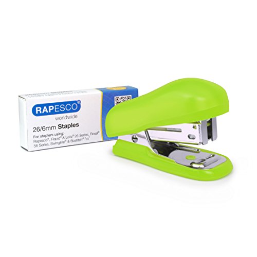 Rapesco 1411 Bug Mini Heftgerät, 12 Blatt Heftleistung, Grün von Rapesco