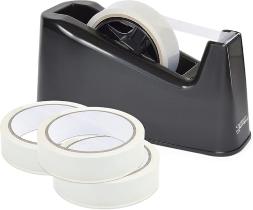 Rapesco 1639 Germ-Savvy Antibakteriell, Hochleistungs-Klebebandspender 500 mit 4 Rollen Klebeband, Schwarz Rapesco 1639 Germ-Savvy Antibakteriell, Hochleistungs-Klebebandspender 500 mit 4 Rollen Klebeband, Schwarz von Rapesco